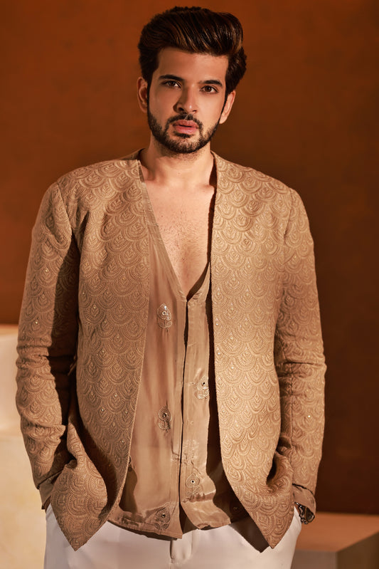 Urban Kurta Georgette Blazer Set | Achint Mehta