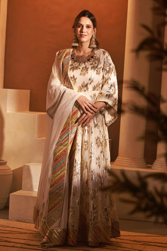 Élan Heritage Banarasi Anarkali Dress