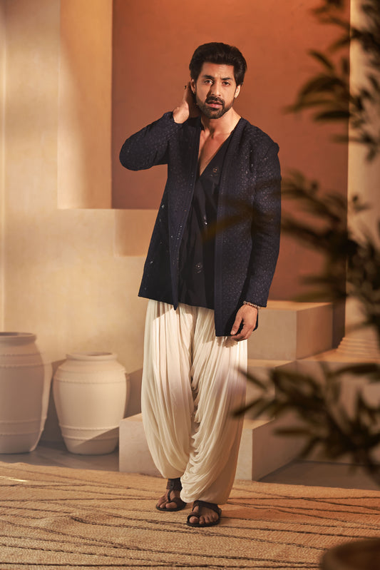 Midnight Fusion Crepe Blazer Look